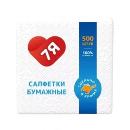 Салфетка Белая 1-сл 500шт 7Я