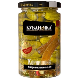 Корнишоны маринованные с/б 360г Кубаночка