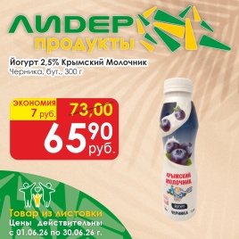 Йогурт Черника 2.5% 300г бутылка