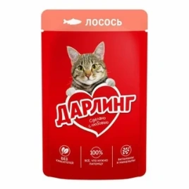 Корм д/котов Лосось в подливе 75г пауч