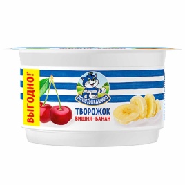 Творожок Вишня банан 1.1% 110г ст