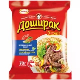 Лапша со вкусом говядины 70гр пакет