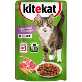 Корм д/котов Ягнёнок в соусе 85г пауч Kitekat