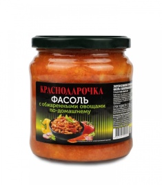 Фасоль с обжар овощами по-домаш ст/б 480г