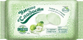 Зефир Зеленое яблоко со стевией 50г
