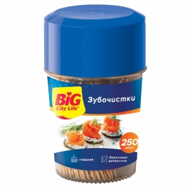 Зубочистки деревянные 250 шт BIG City