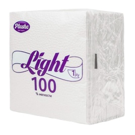 Салфетки Light 22.5х22.5 90л ассорт Plushe