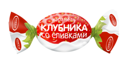 Карамель Клубника со сливками вес