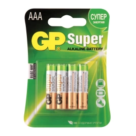 GP Super батарейки пальчиковые (4шт) пленка Старт 