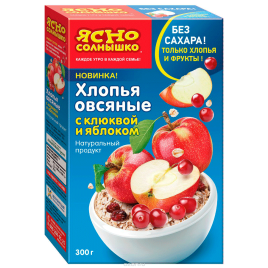 Хлопья Овсяные (клюква с яблоком) 300г