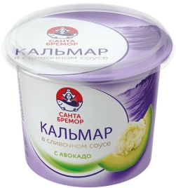 Кальмар рубленый в сливочном соусе с авокадо 150 г