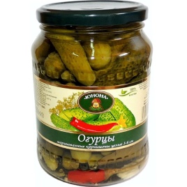 Огурцы маринованные на лимон кислоте 700г с/б