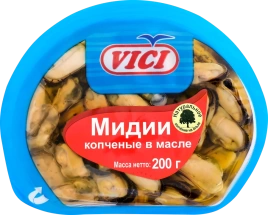 Мидии копч VICI Любо есть в масле 200г