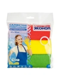 Салфетка из микрофибры 30*30см 3шт