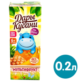 Сок Мультифрукт 0.2л