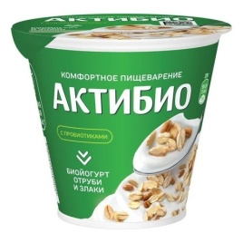 Йогурт АктиБио Отруби-Злаки 2.9% 220г ст