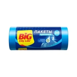 Пакеты д/мусора HD 50*60 см 35л 30шт синие
