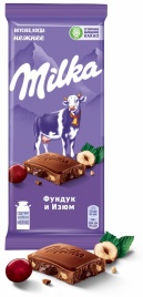 Шоколад Молочный фундук/изюм 85 Милка гр