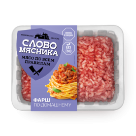 Фарш по-домашнему свино-говяжий лот охл 400 гр Слово мясника