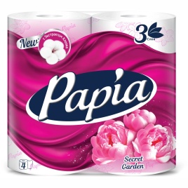 Т/б аромат Таинственный сад 3-х сл 4шт Papia