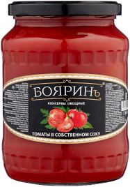 Томаты в собственном соку с/б 720мл