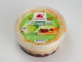 Капуста квашеная с клюквой Алые Паруса 500г