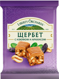 Щербет LibertyOrchards изюм/арахис 140г Яшкино