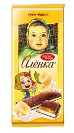 Шоколад Аленка с начинкой крем банан 87 гр