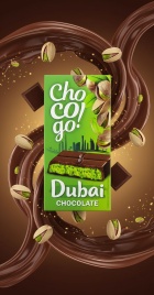 Шоколад Дубайский с фисташ начинкой 180г ChoCoGo