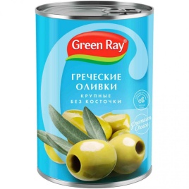 Оливки греческие Гигант б/к 425 г Грин Рэй