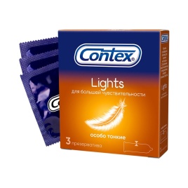 Презервативы CONTEX №3 Lights (oc.точ)