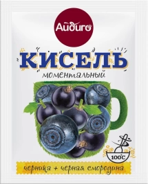 Кисель моментальный черника+черная смор 25 гр