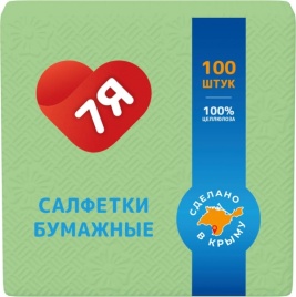 Салфетка Салатовая 1-сл 100шт