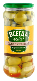 Шампиньоны марининованные мини с/б 580 мл