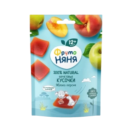 Фруктовые кусочки из яблок и персиков 53г ФрутоНяня