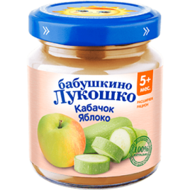 Пюре яблочное с кабачками 100 г  Бабушкино лукошко