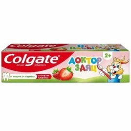 Colgate Доктор Заяц 50мл Вкус клубники