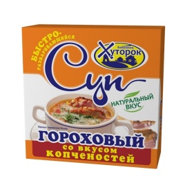 Суп гороховый со вкусом копченостей 180г брикет