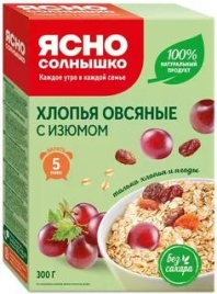 Хлопья Овсяные с изюмом 300гр
