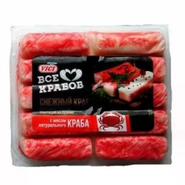 Крабовые палочки с мясом краба 200гр зам