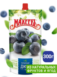 Черника протёртая с сахаром д/п 300г