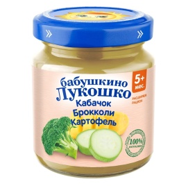 Пюре из кабачк./капусты брокк./картофеля 100г