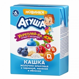 Каша Злаки-Яблоко-Малина-Черника 200г Укрепляйка Агуша