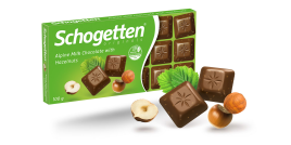 Шоколад Молочный с Фундуком 100гр Schogetten