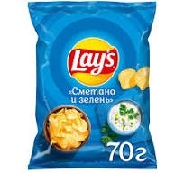Чипсы Сметана Зелень Лейс 70г