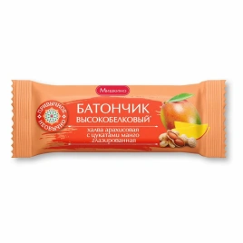 Батончик халва Арахисовая с цукат манго глазир 50г