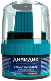 Крем д/обув самоблеск черный 55мл Дивидик