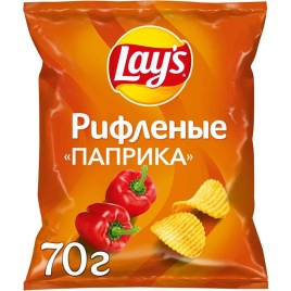 Чипсы Рифленые Паприка 70г