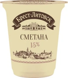 Сметана 15 % 300 г ст