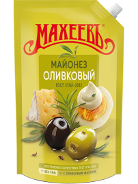 Майонез Оливковый 67% 190г д/п Махеевъ